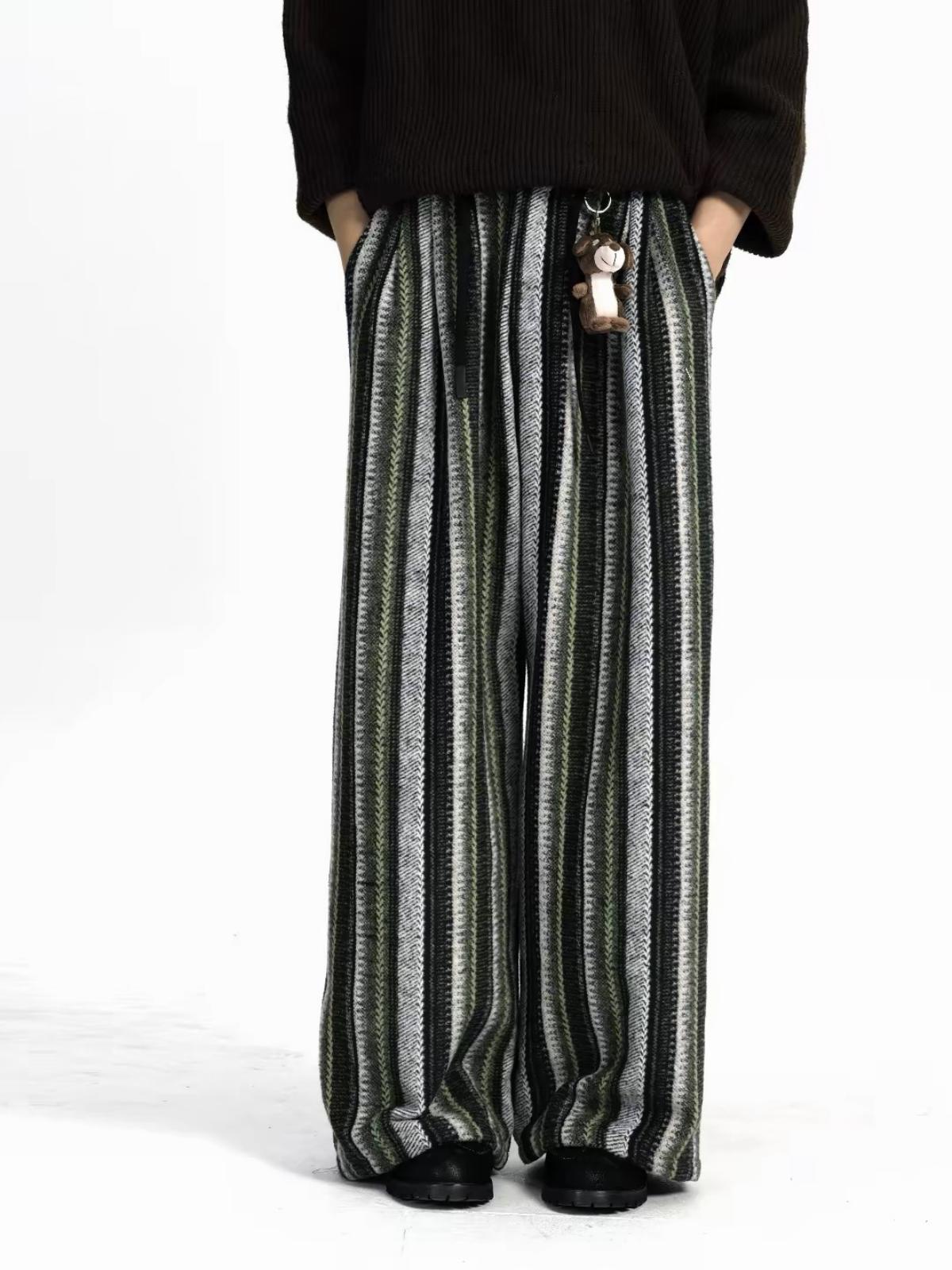 Brick Lane Distressed Wash Wide-Leg Maxi Pants - Black