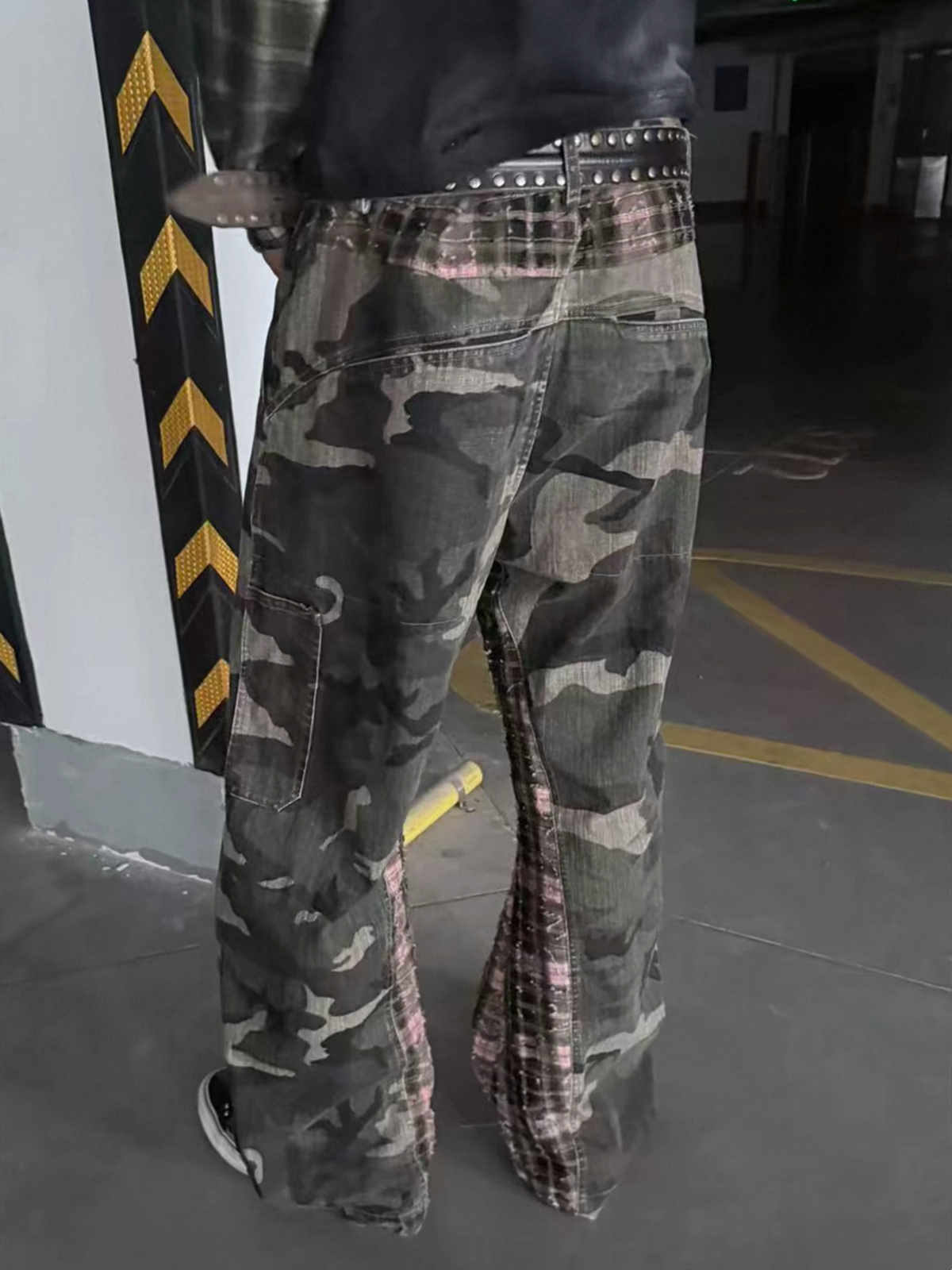 Weekday Outdoor Wide-leg Multi-Pocket Cargo Maxi Pants - Black