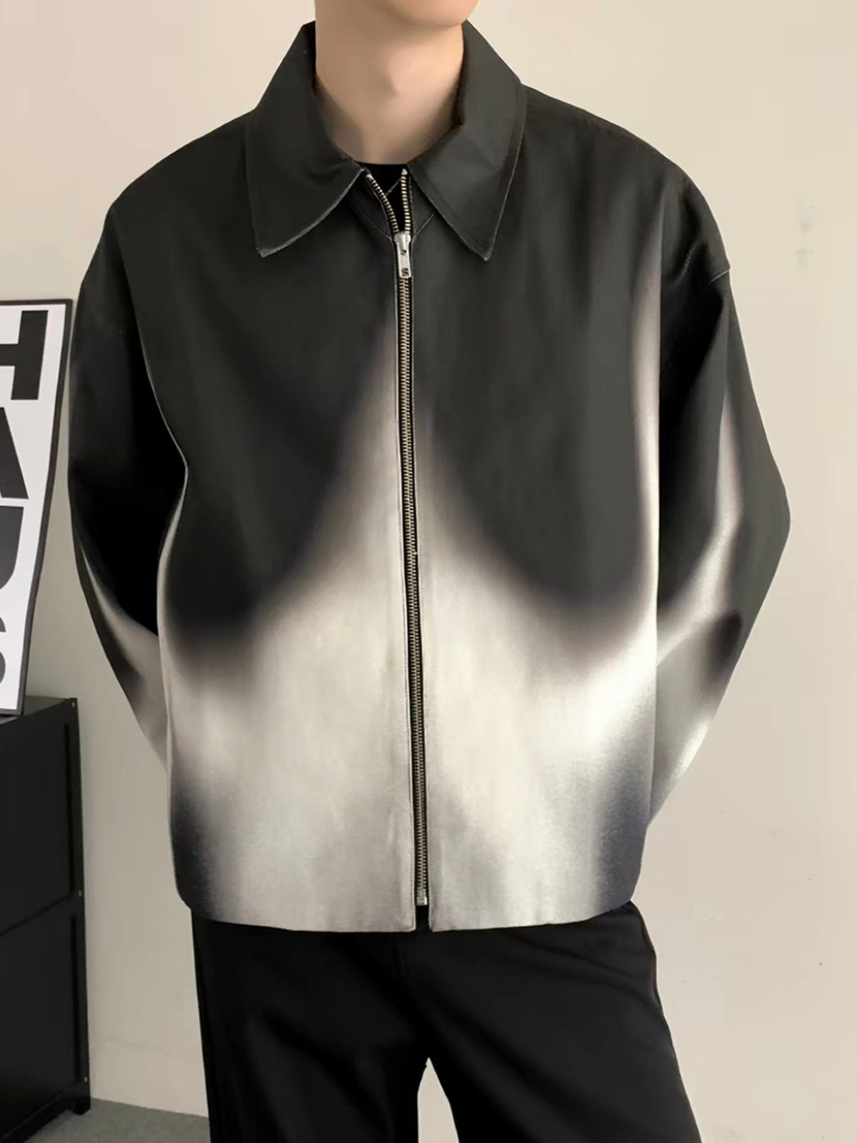 Weekday Outdoor Baggy Colorblock Zip Jacket - Black