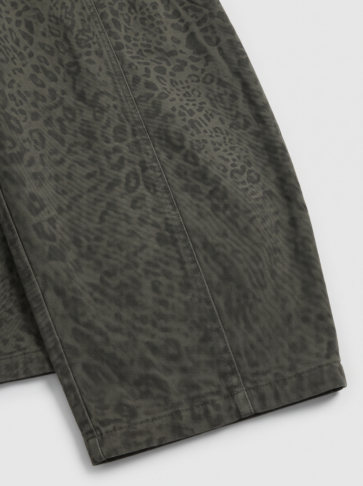 Co-ed Dorm Wide-leg Textured Barrel Pants - Green