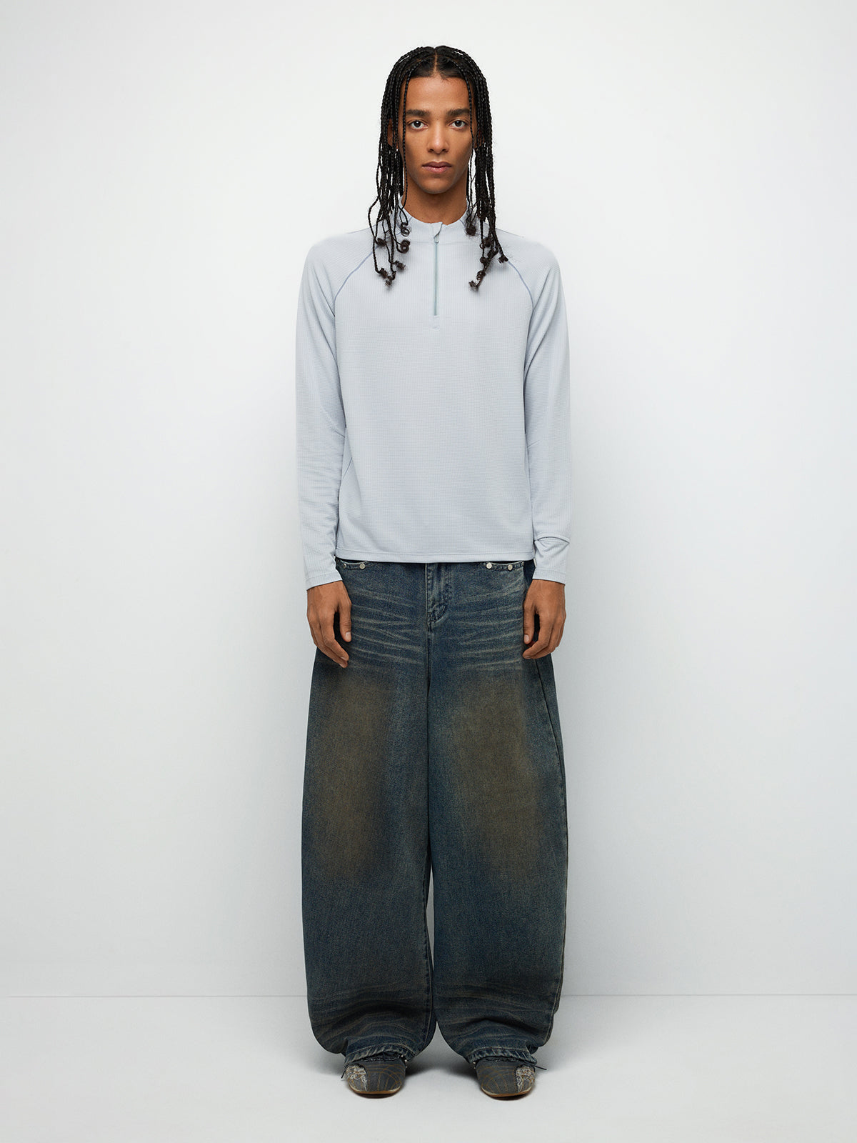 Frost Grid Sweatshirt - Cloud Grey