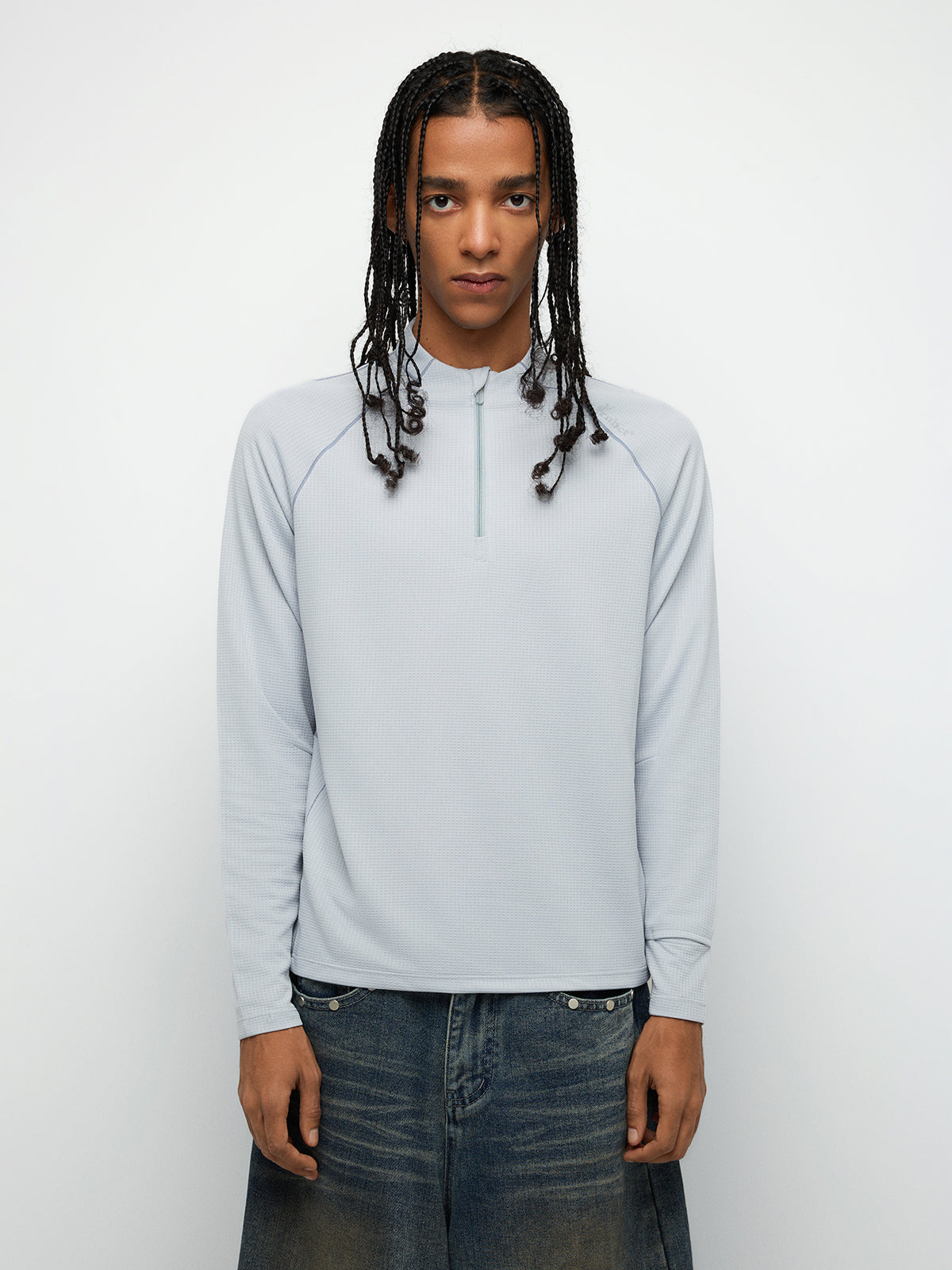 Frost Grid Sweatshirt - Cloud Grey