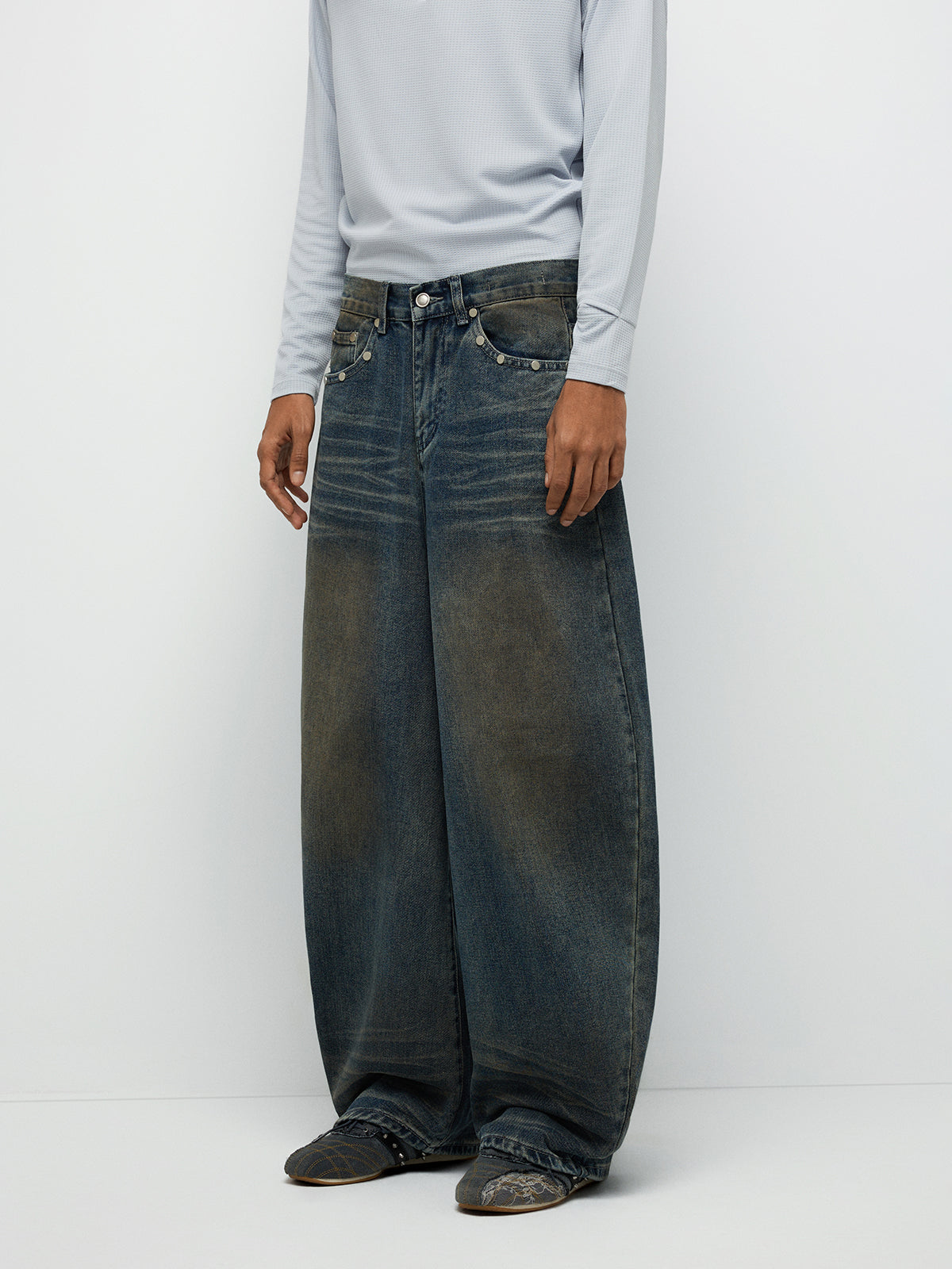 Backbeat Denim Pants - Indigo Brown