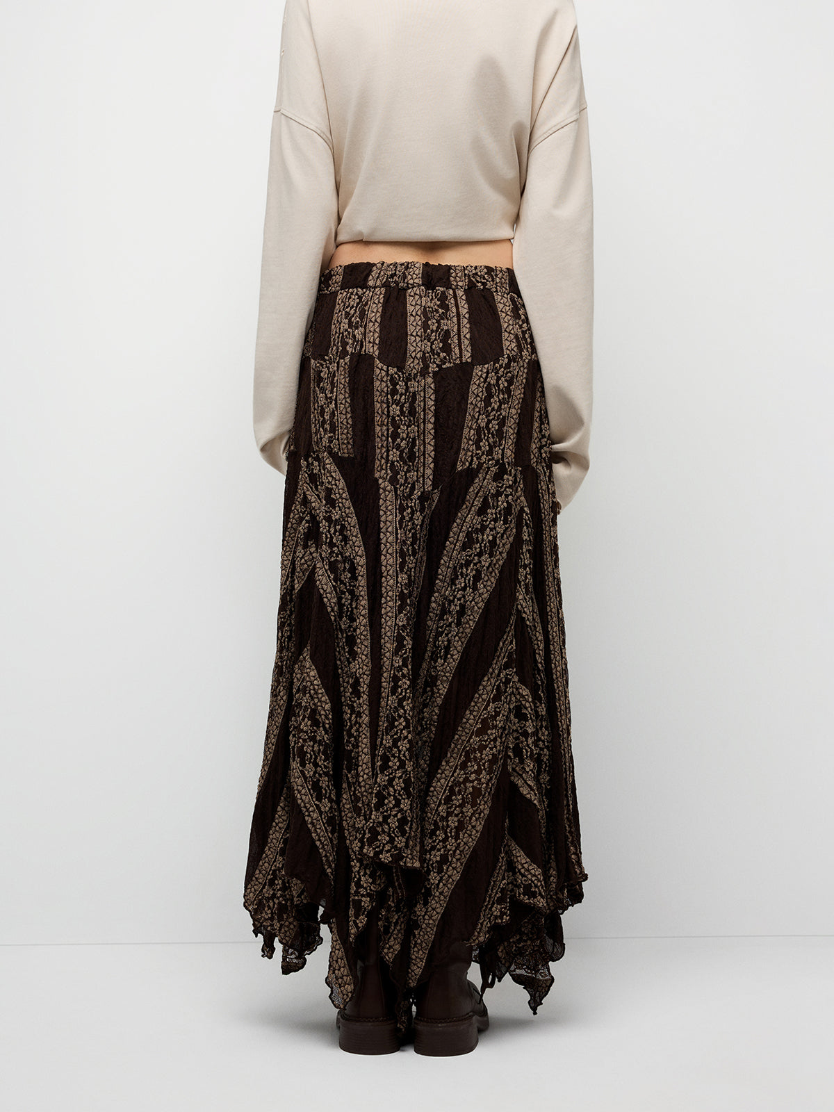 Twilight Whispers Skirt - Black Beige