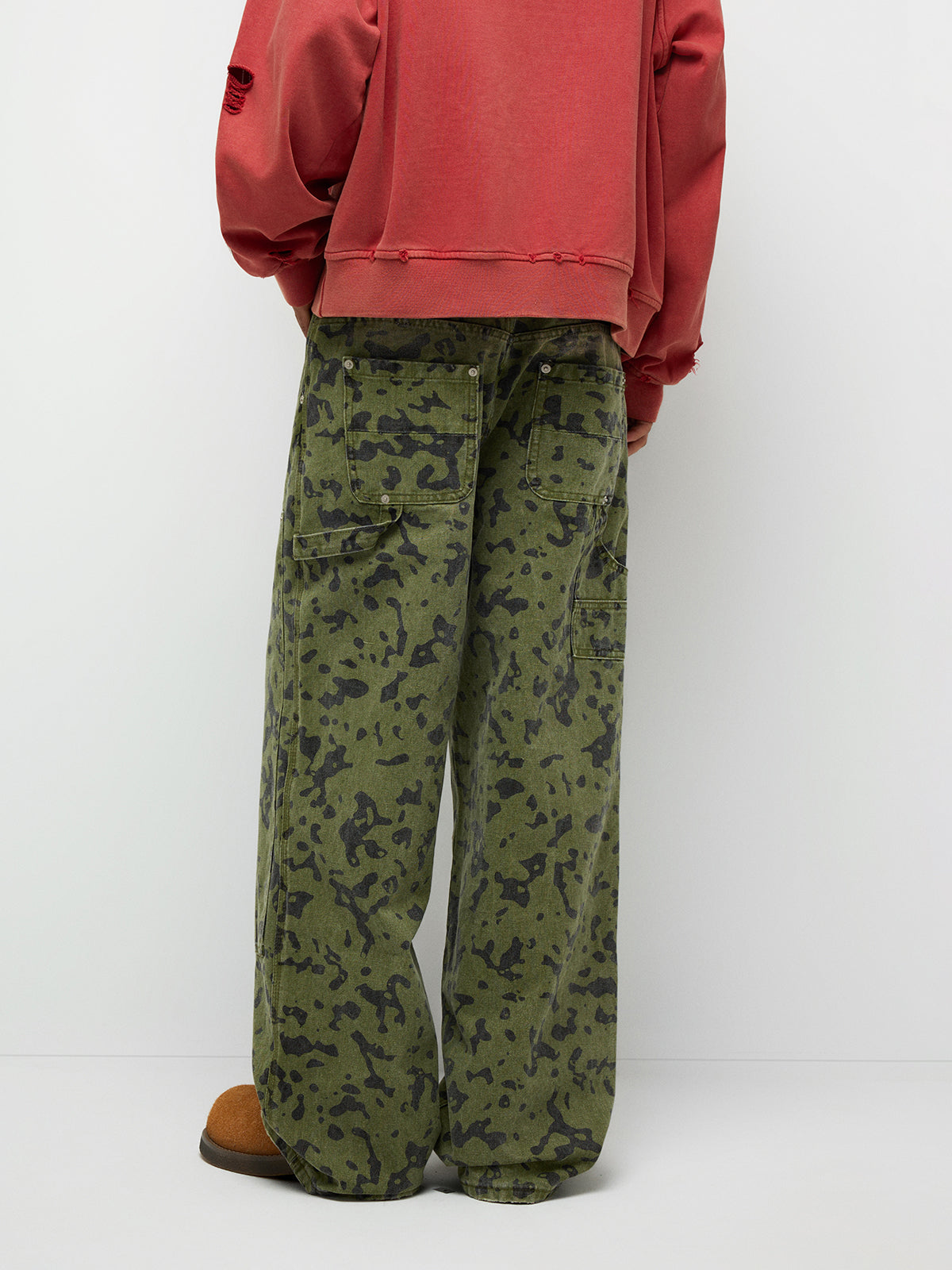 Camo Workwear Pants – Olive Green