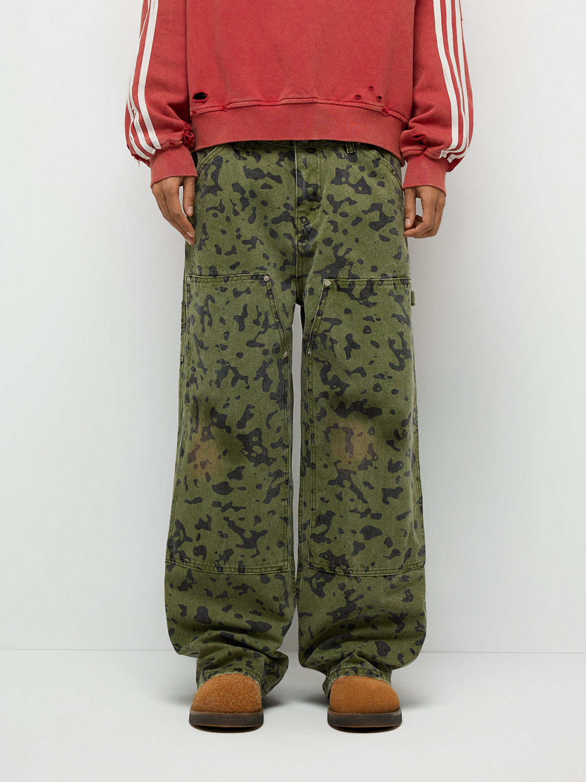 Camo Workwear Pants – Olive Green