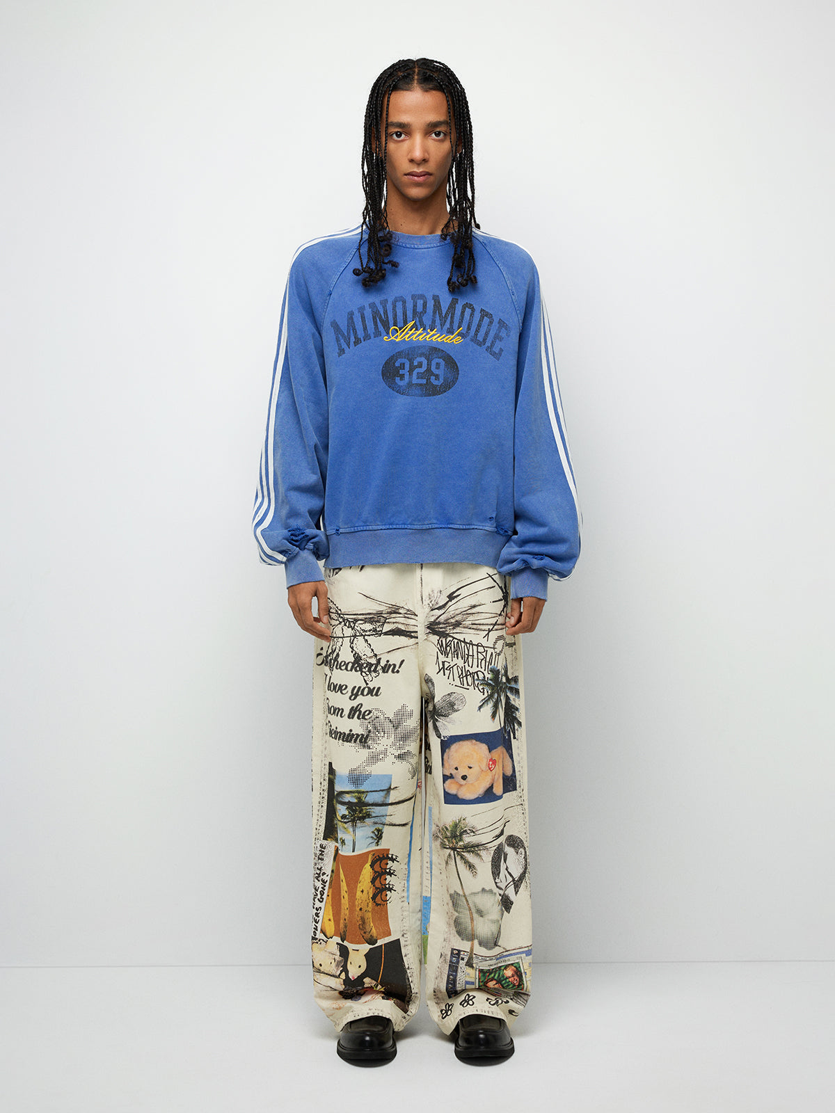 Pop Culture Collage Pants - Vanilla Dream