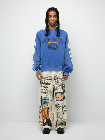 Roster Crew Sweatshirt - Blue White