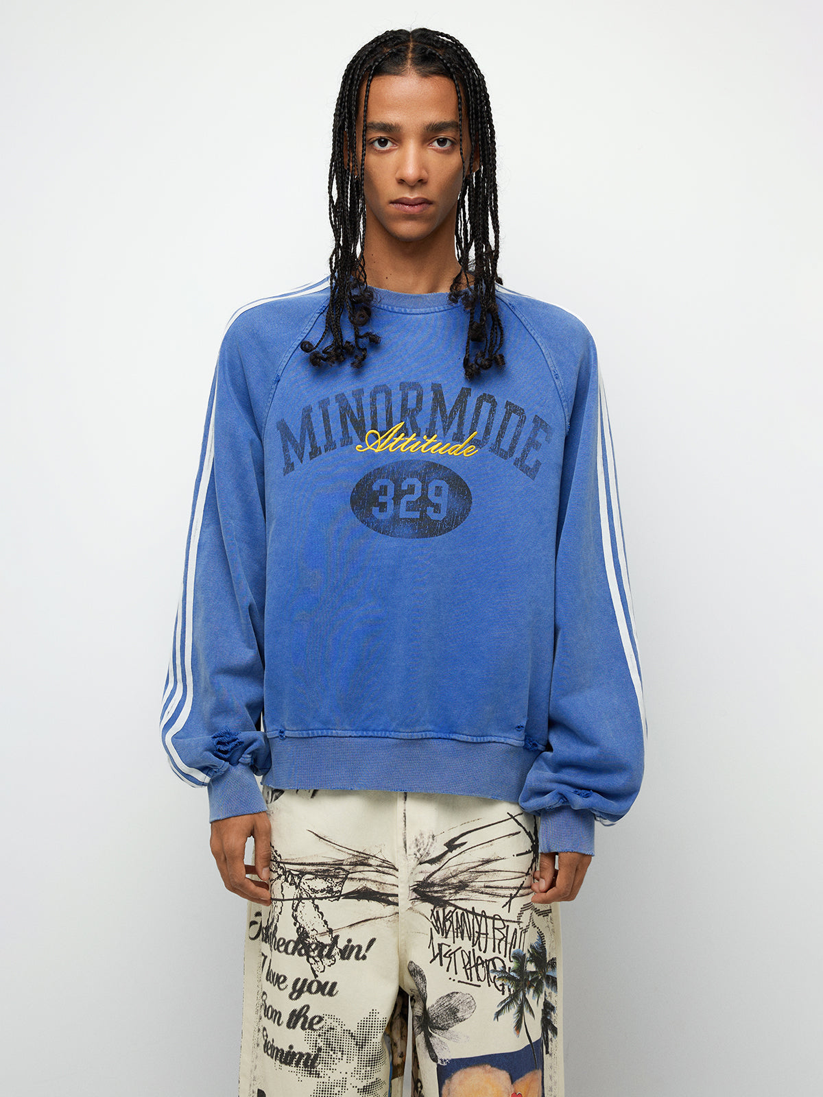 Roster Crew Sweatshirt - Blue White