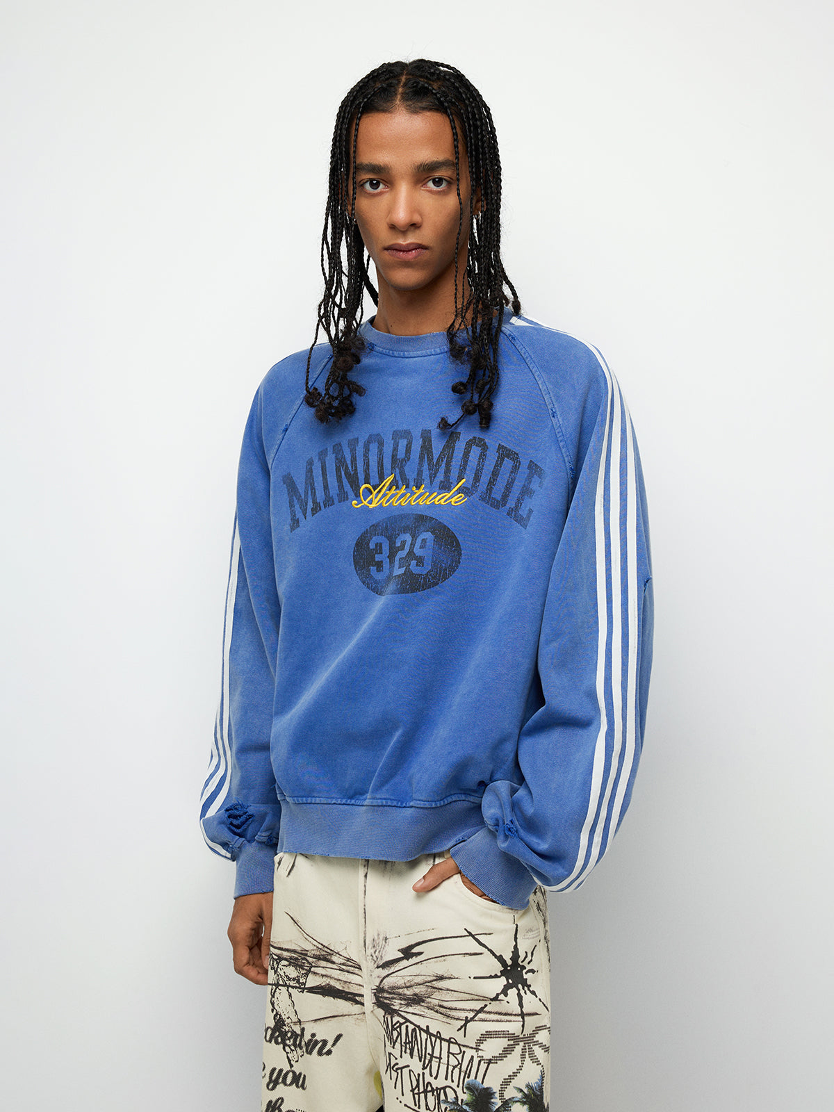 Roster Crew Sweatshirt - Blue White