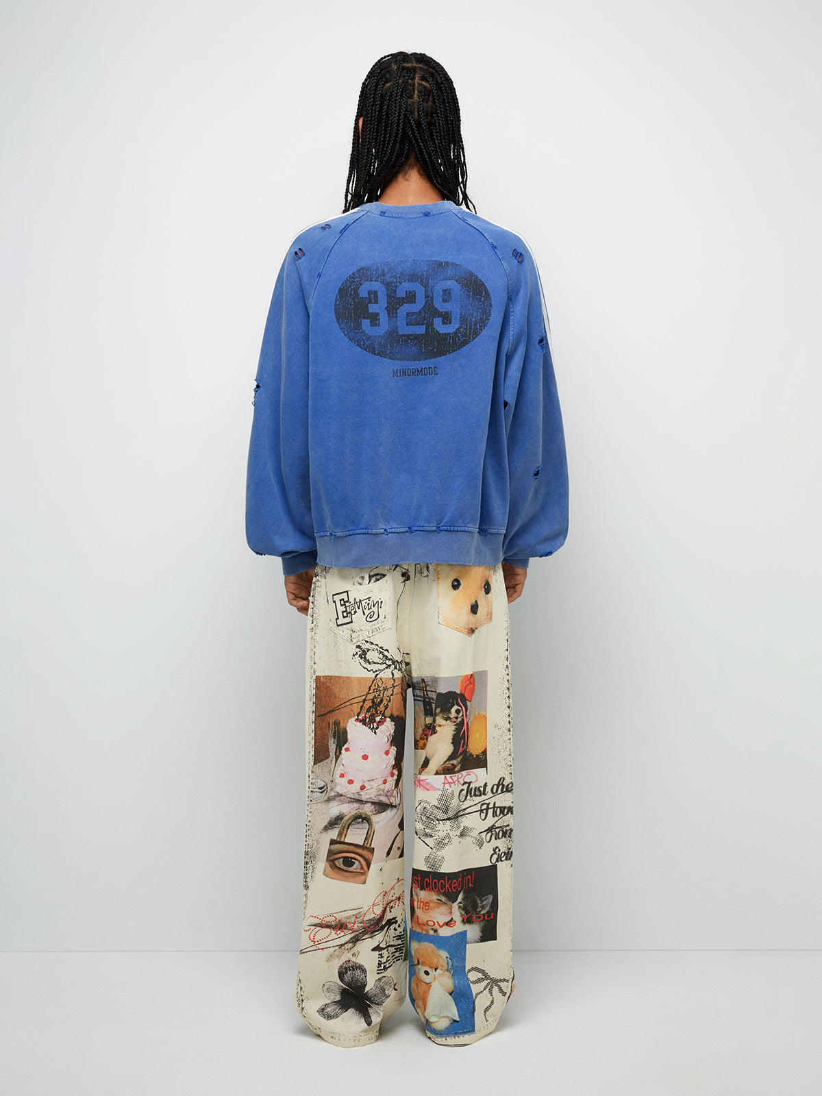 Pop Culture Collage Pants - Vanilla Dream
