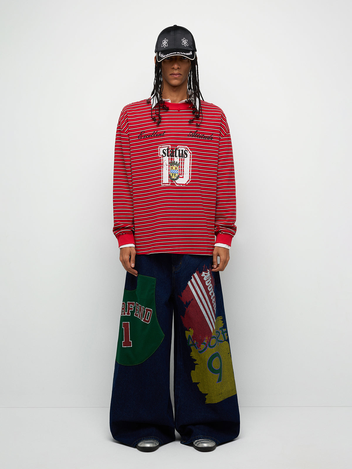 Banner Line Sweatshirt - Red Multi