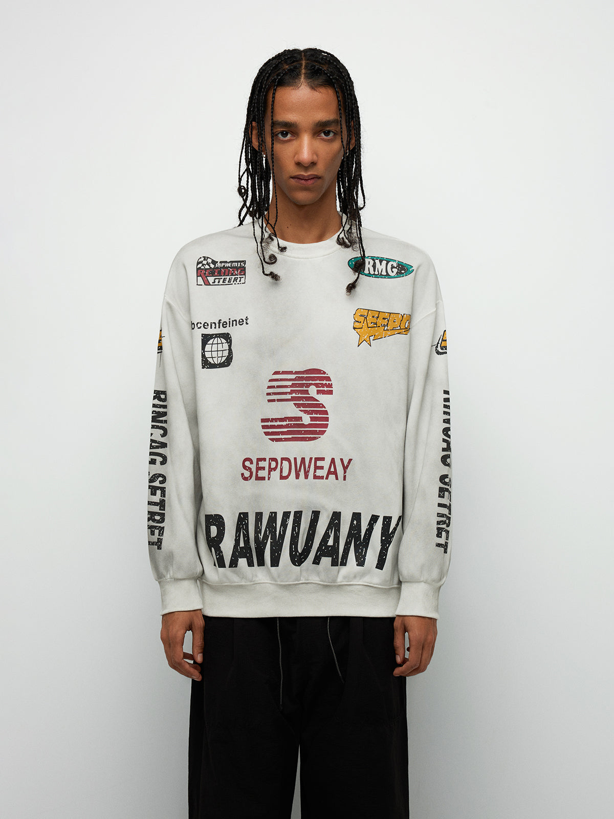F1 Rush Sweatshirt – Smog White