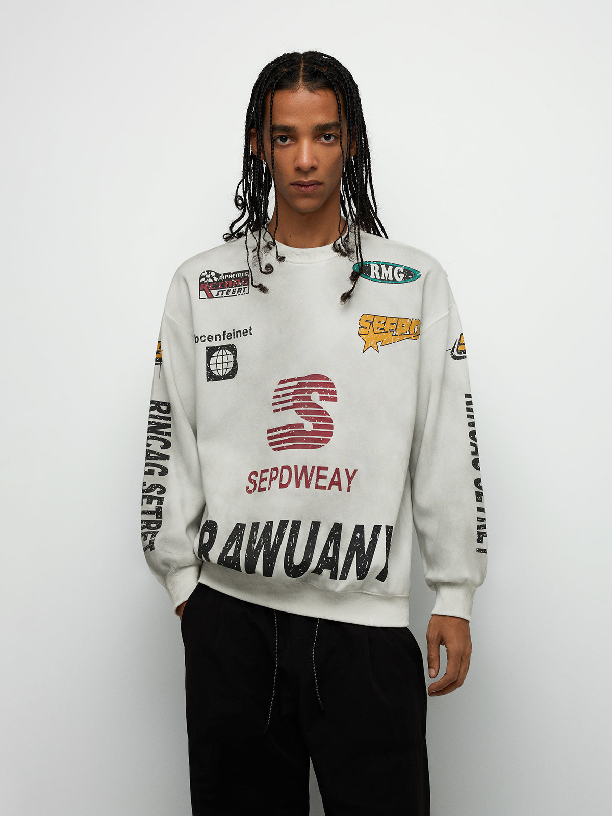 F1 Rush Sweatshirt – Smog White