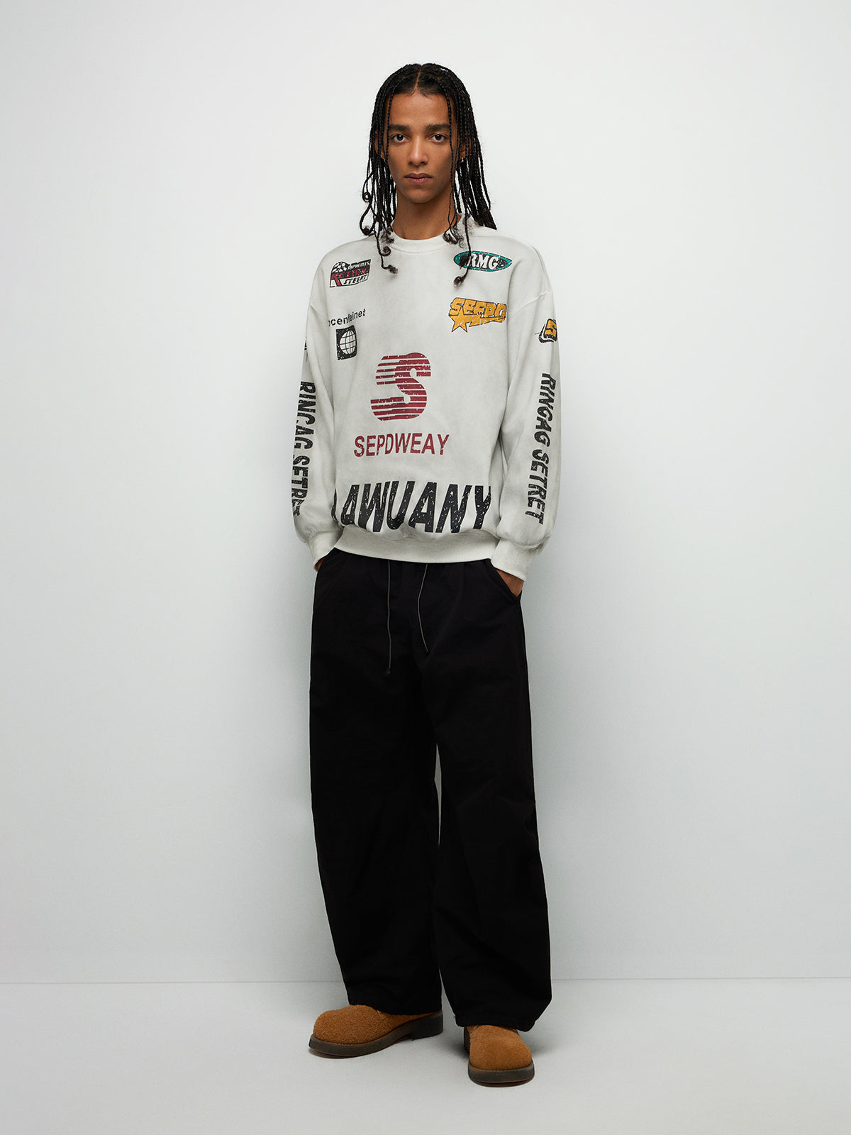 F1 Rush Sweatshirt – Smog White