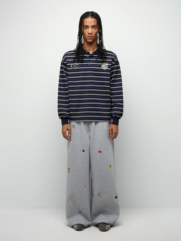 Sticker Patch Pants - Light Grey