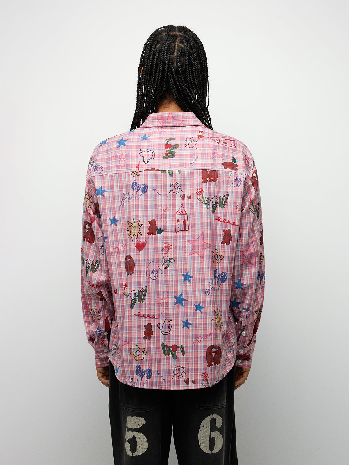 Graphic Button-Up Shirt – Multi Pink