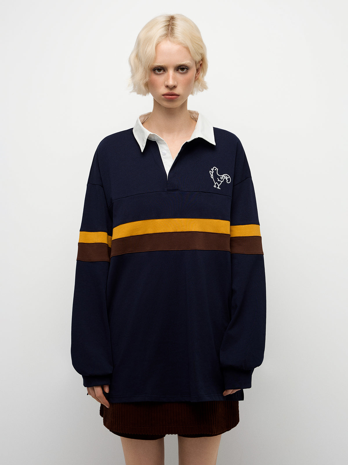 Varsity Rugby Shirt - Navy Yellow