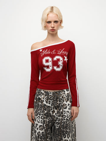 Half-Serious 93 Sleeve Top – Brick Red