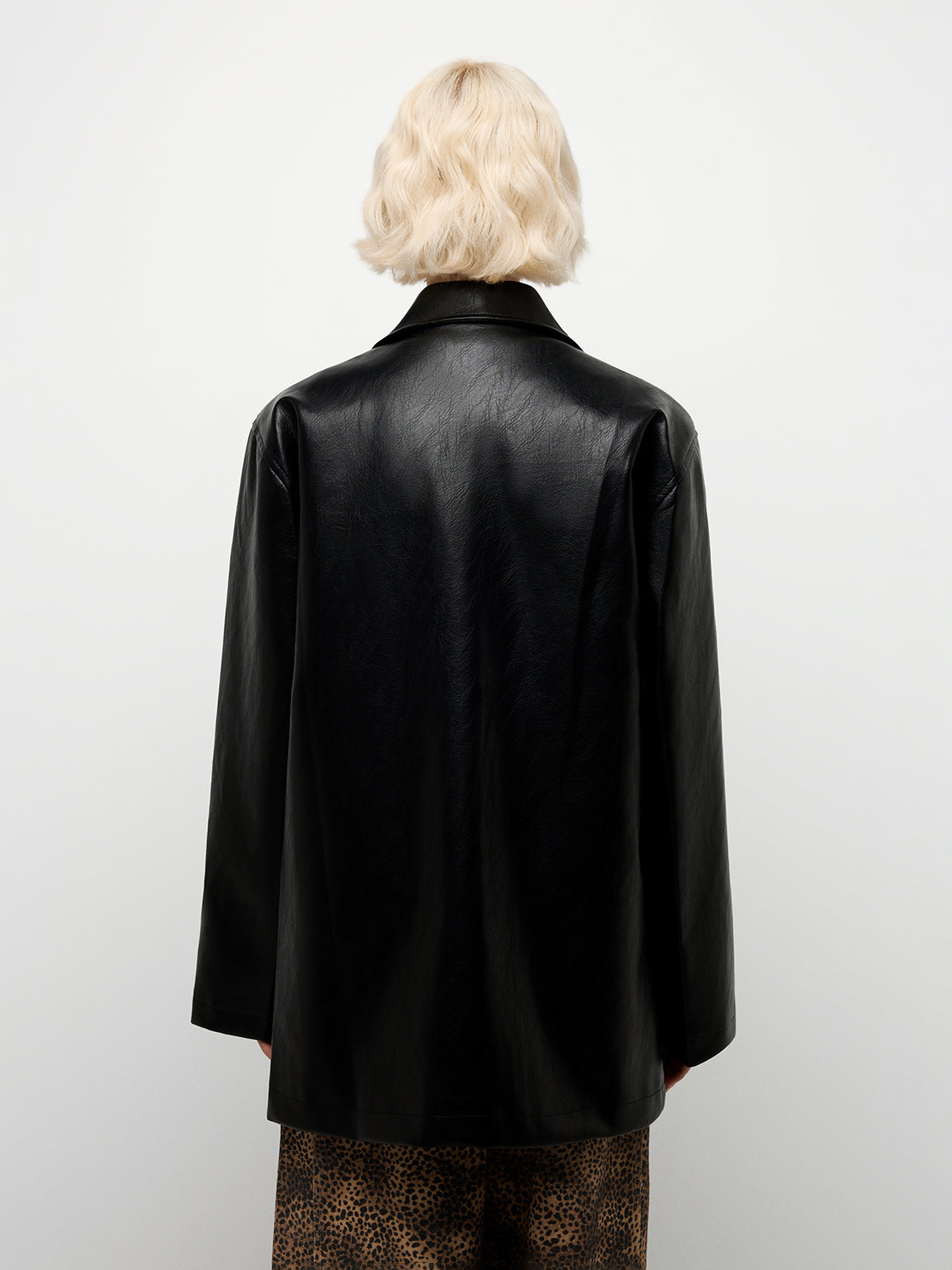 Leather Blazer – All Black