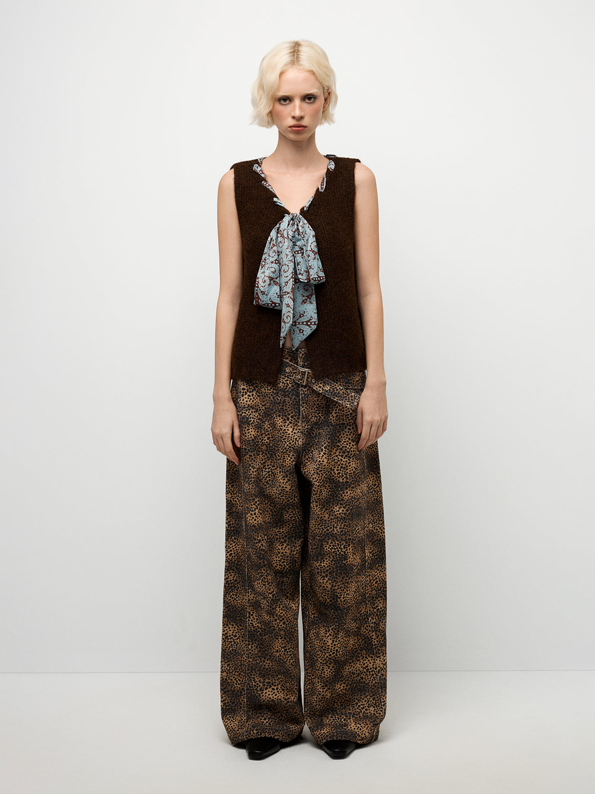 Bloom Tie Vest – Espresso Brown
