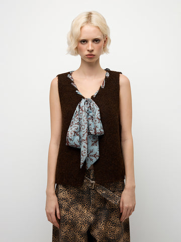 Bloom Tie Vest – Espresso Brown
