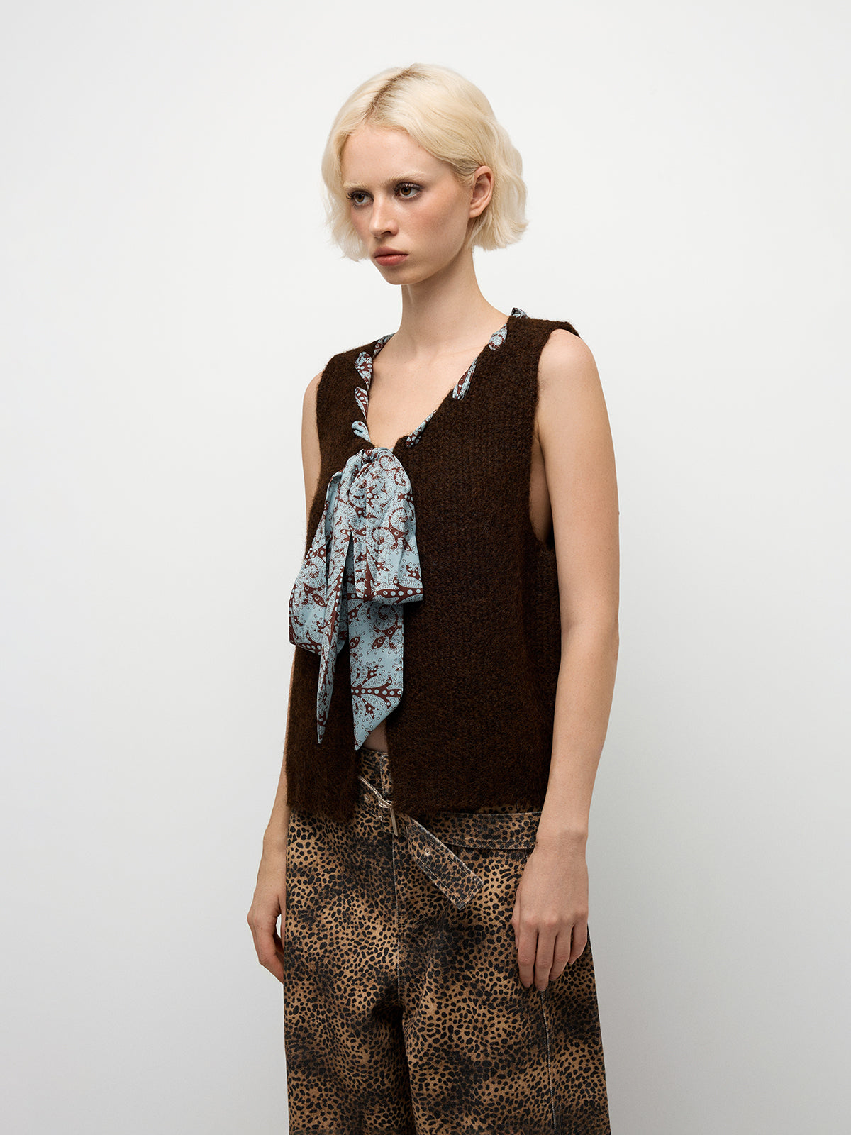 Bloom Tie Vest – Espresso Brown