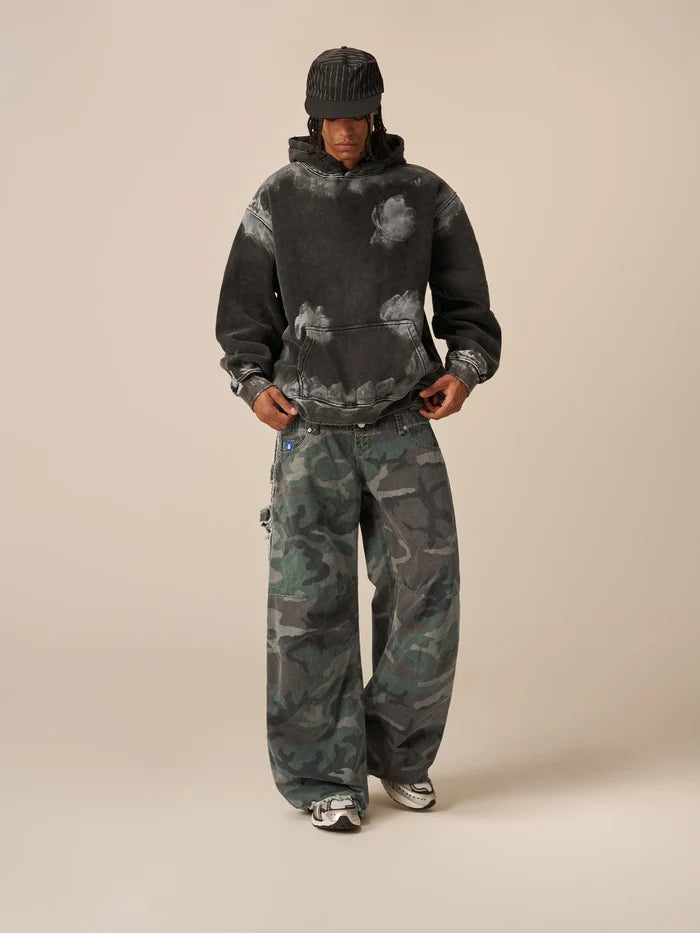 Weekday Outdoor Wide-leg Camouflage Cargo Maxi Pants - Brown