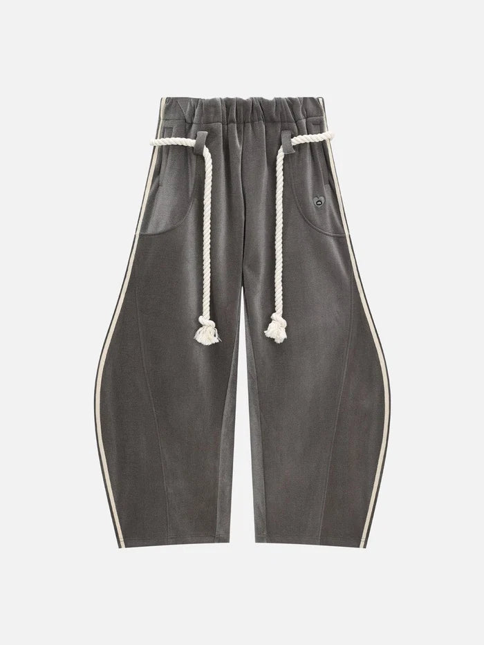 Weekday Outdoor Baggy Drawstring Parachute Maxi Pants - Grey