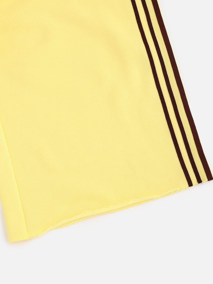 American Club Baggy Side-Stripe Track Maxi Pants - Yellow