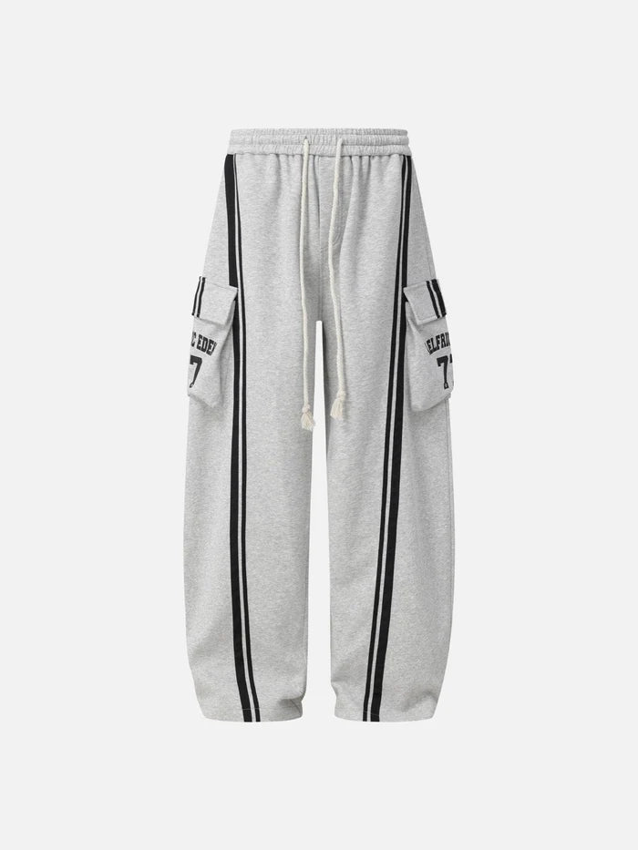 Weekday Outdoor Wide-leg Contrast Stitch Cargo Maxi Pants - Grey