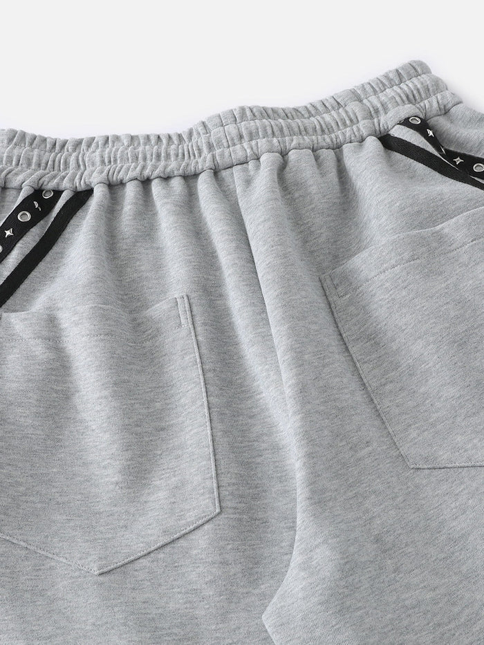 Weekday Outdoor Baggy Contrast Panel Track Maxi Pants - Grey