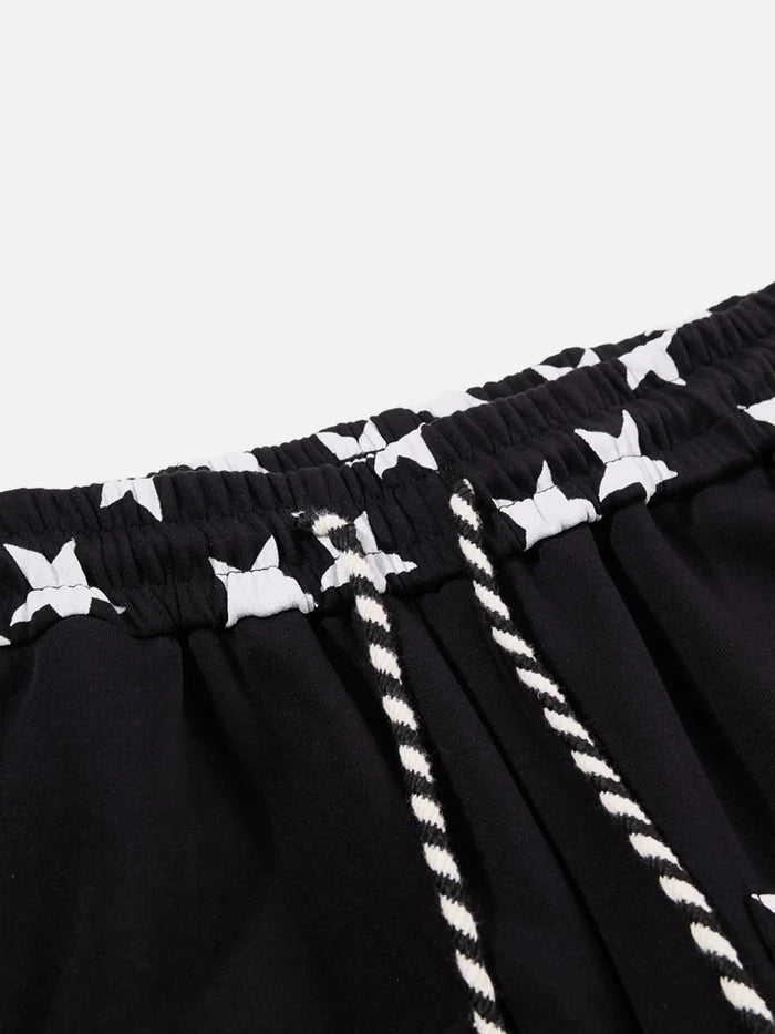 Co-ed Dorm Skimming Cutout Flare Maxi Pants - Black