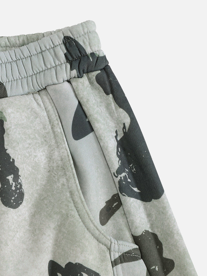 Weekday Outdoor Wide-leg Camouflage Cargo Maxi Pants - Green