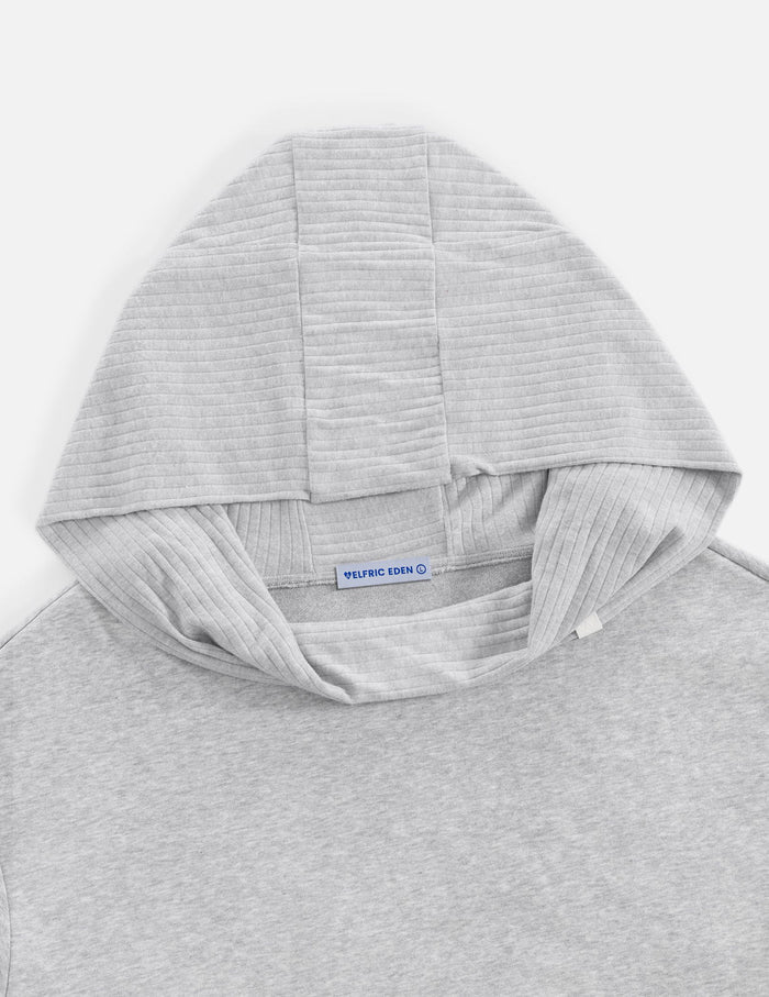 Co-ed Dorm Skimming Off-Shoulder Fold-over Top - Grey