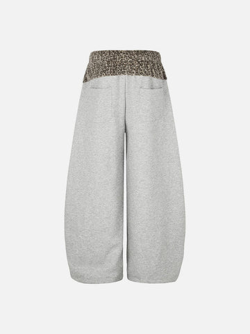 Co-ed Dorm Baggy Graphic Print Maxi Pants - Grey
