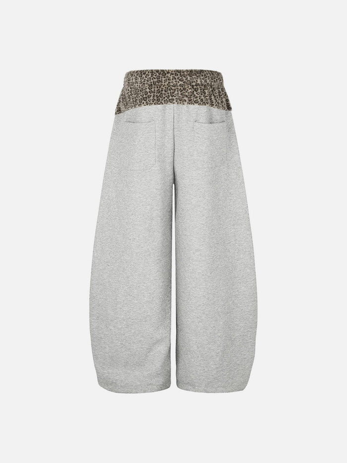 Co-ed Dorm Baggy Graphic Print Maxi Pants - Grey