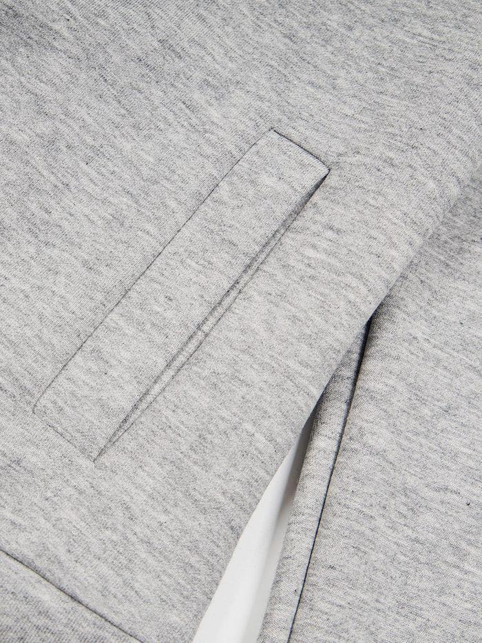 American Club Skimming Graphic Print Zip-up Top - Grey