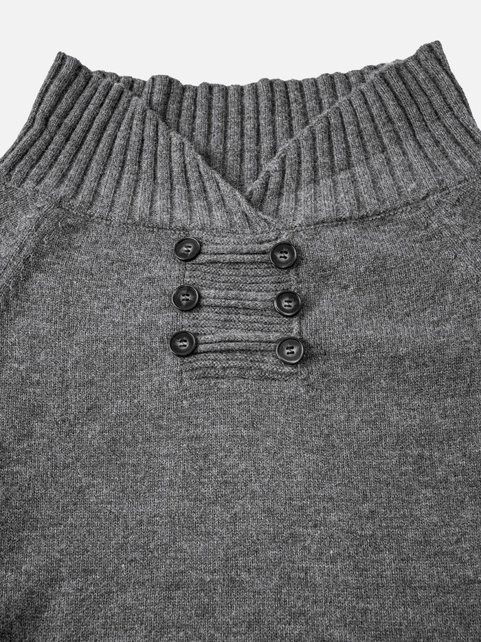 Co-ed Dorm Skimming Off-Shoulder Long Sleeve Top - Grey
