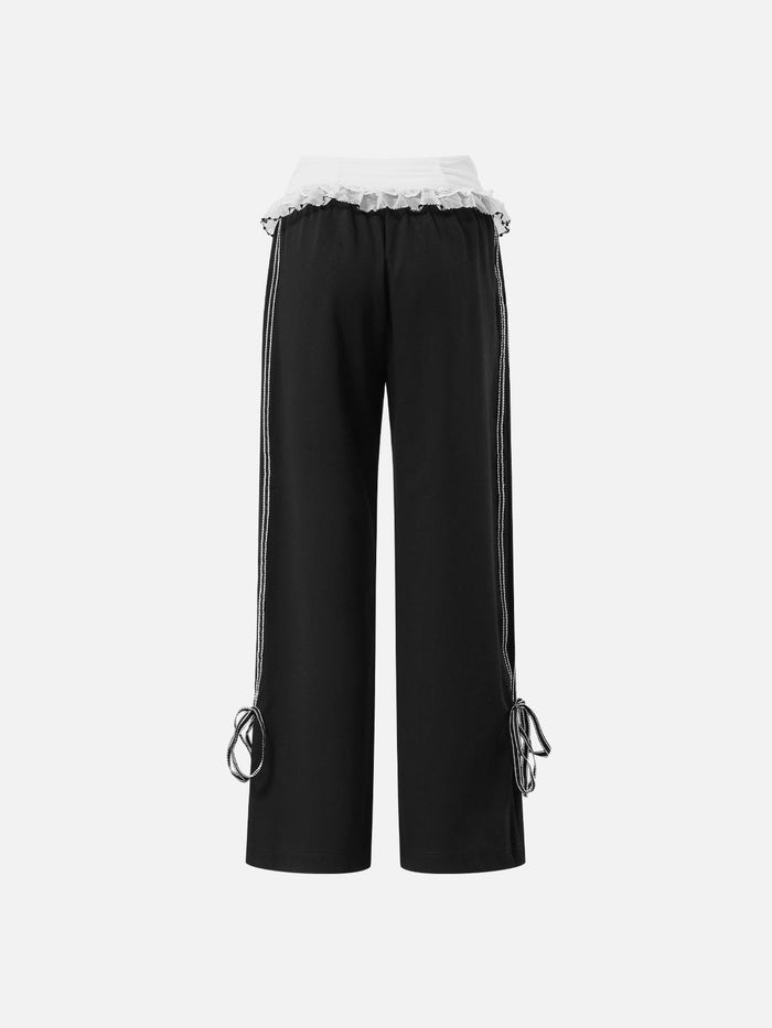 Weekday Outdoor Wide-leg Contrast Stitch Cargo Maxi Pants - Black