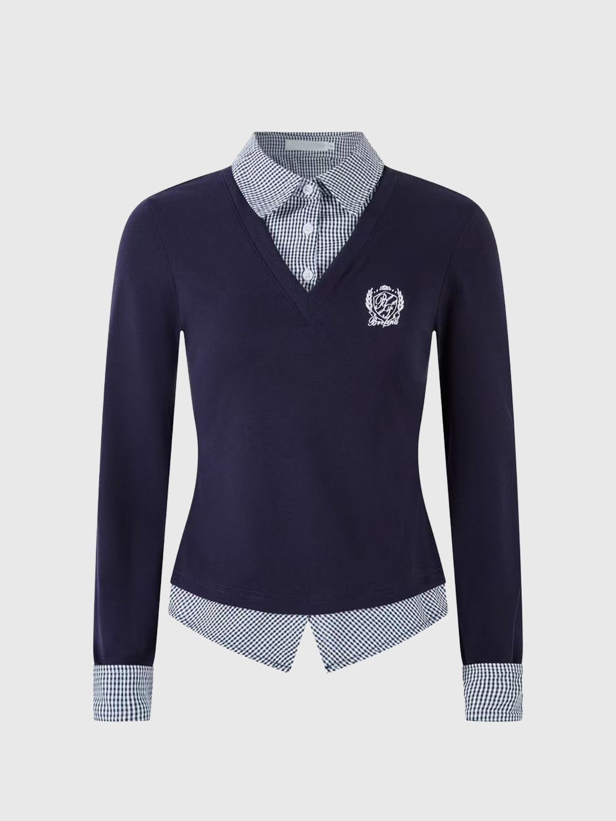 Afternoon Edit Knit – Navy Check