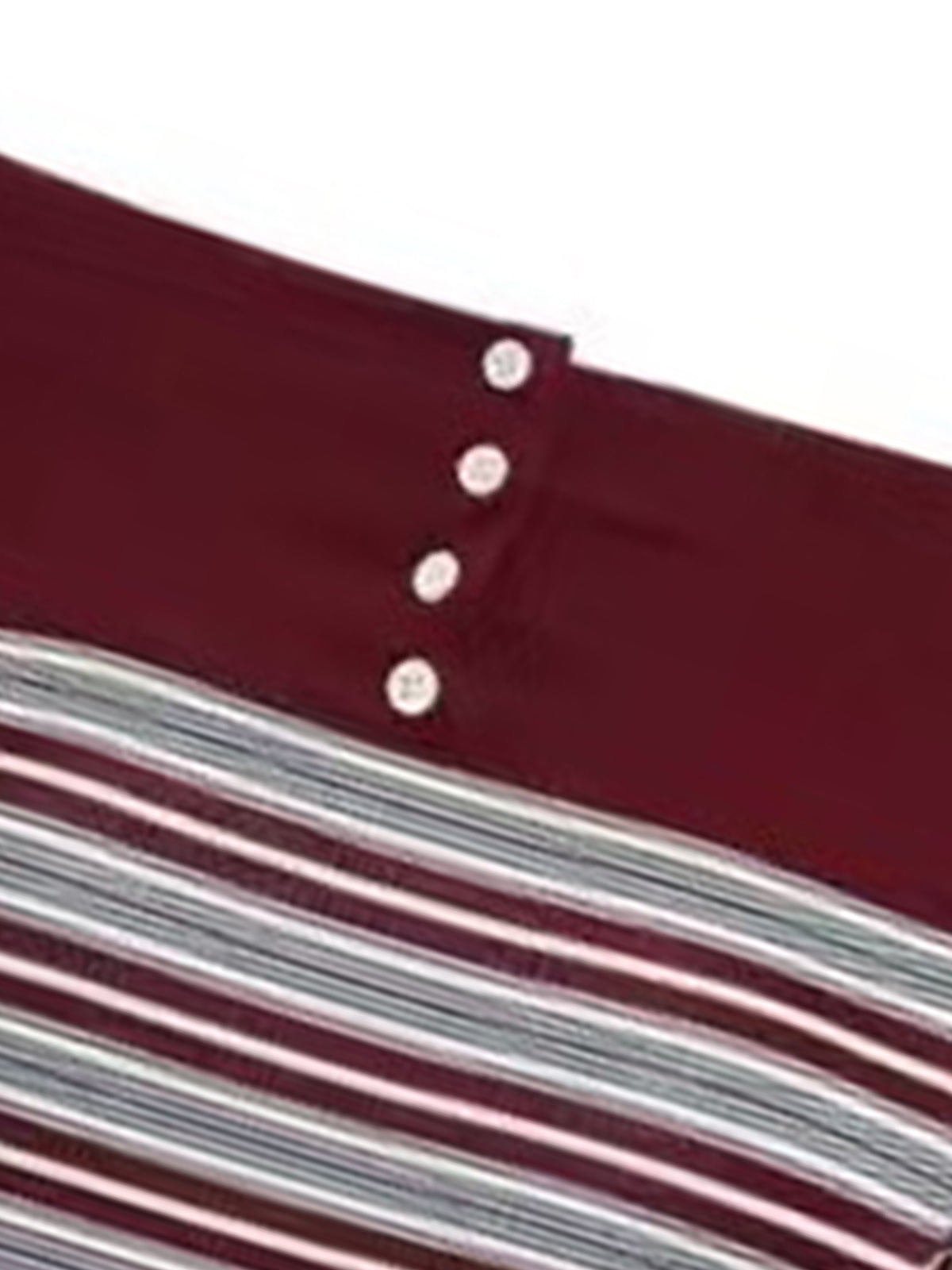 Halfway Gone Sleeve Top – Burgundy Lines