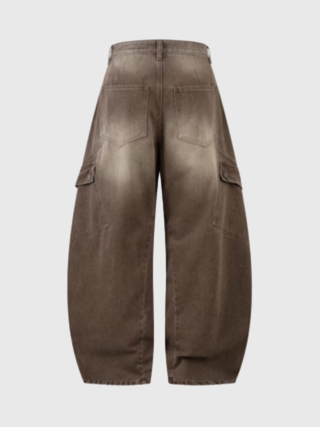 Cocoa Drift Denim Pants – Coffee Brown