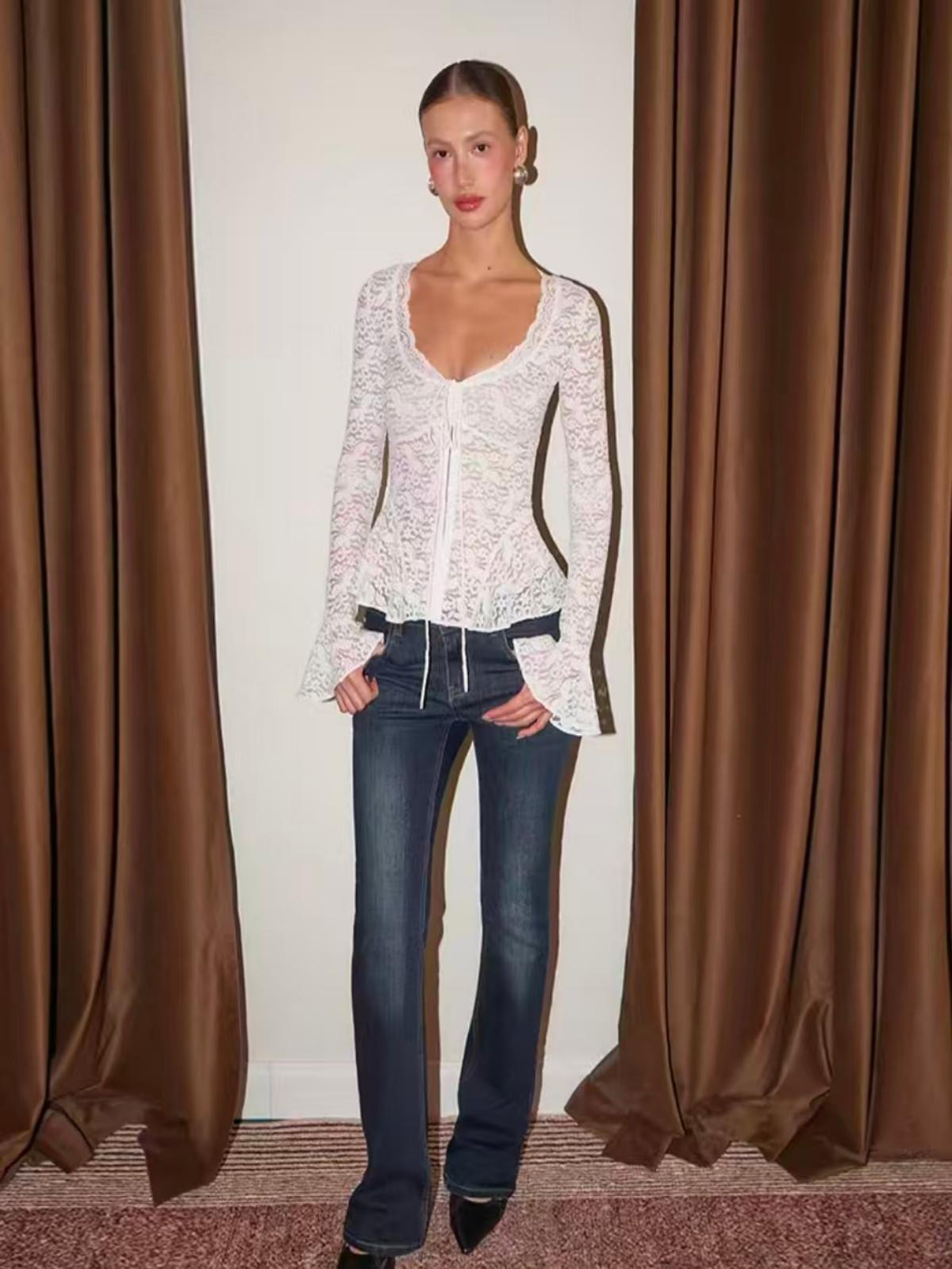 Brick Lane Button-Front Textured V-Neck Knit Cardigan - Off-White