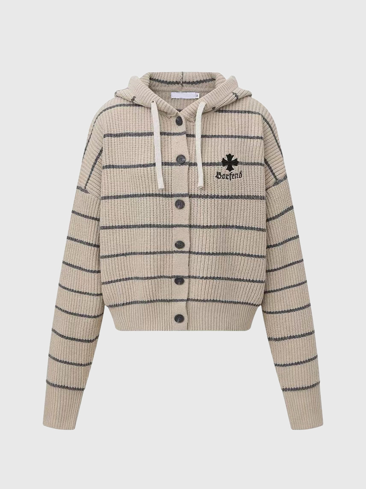 Oatmilk Hoodie Sweater – Oat Stripe