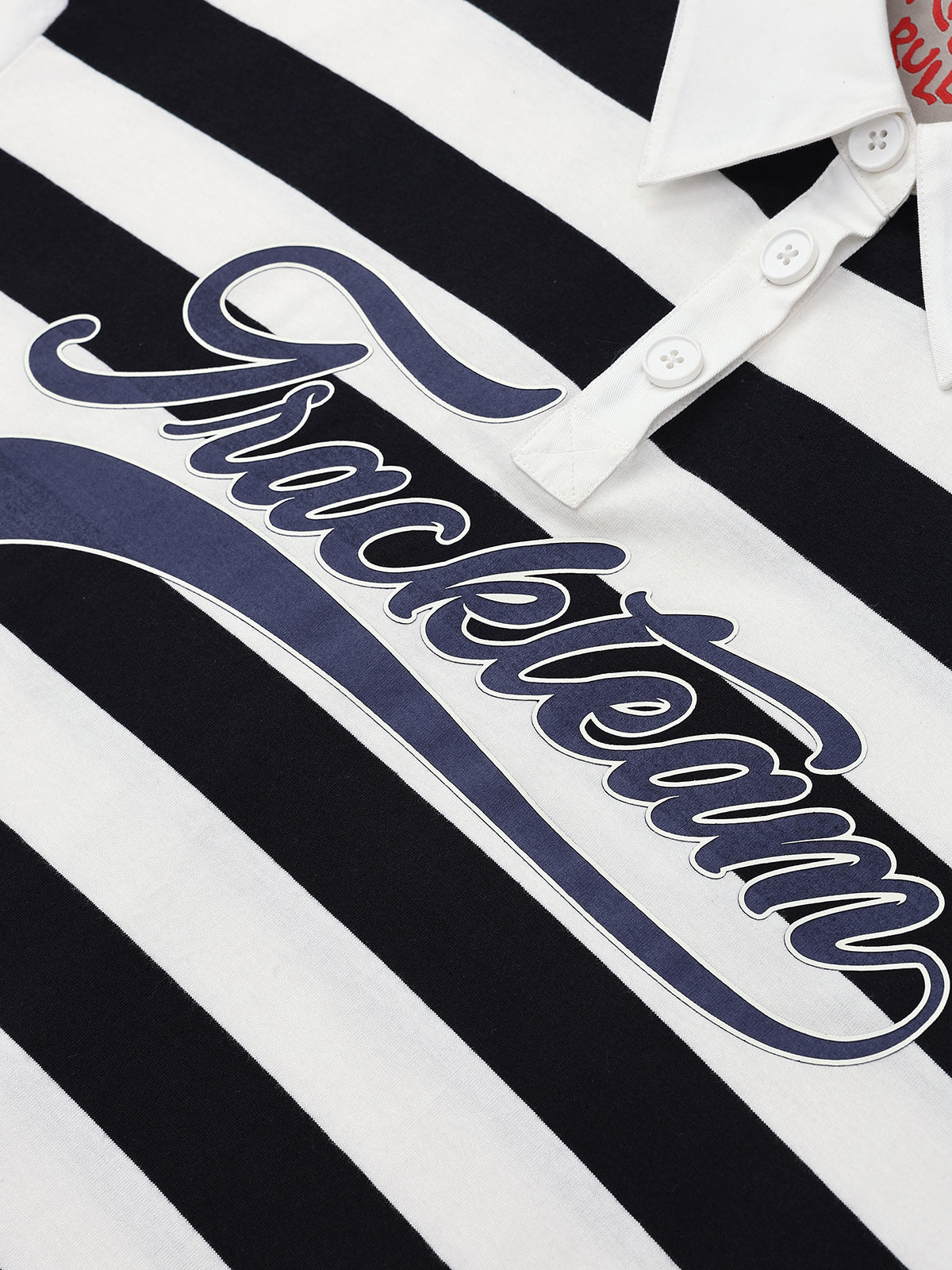 Yardline Longsleeve Polo Tee – Ivy Stripe