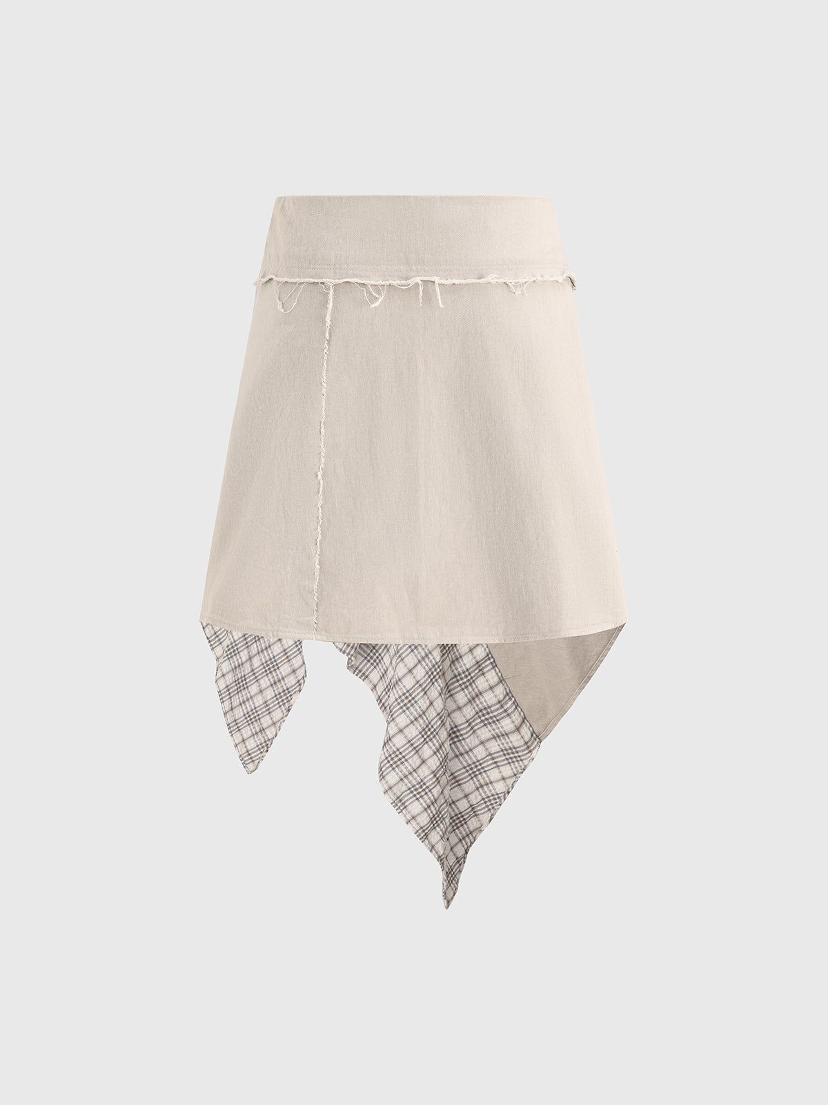 Mismatch Drift Skirt - Oat Static