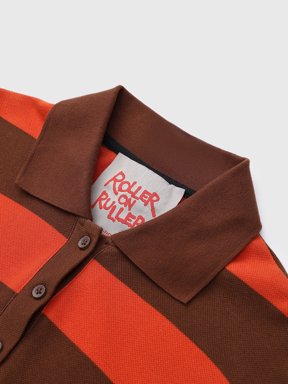 Canteen Stripe Polo Dress – Rust Cocoa