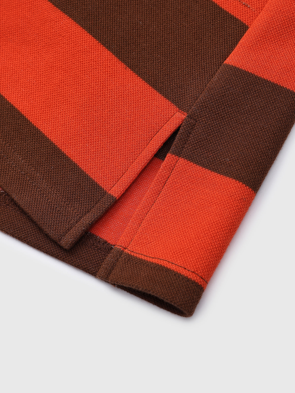Canteen Stripe Polo Dress – Rust Cocoa