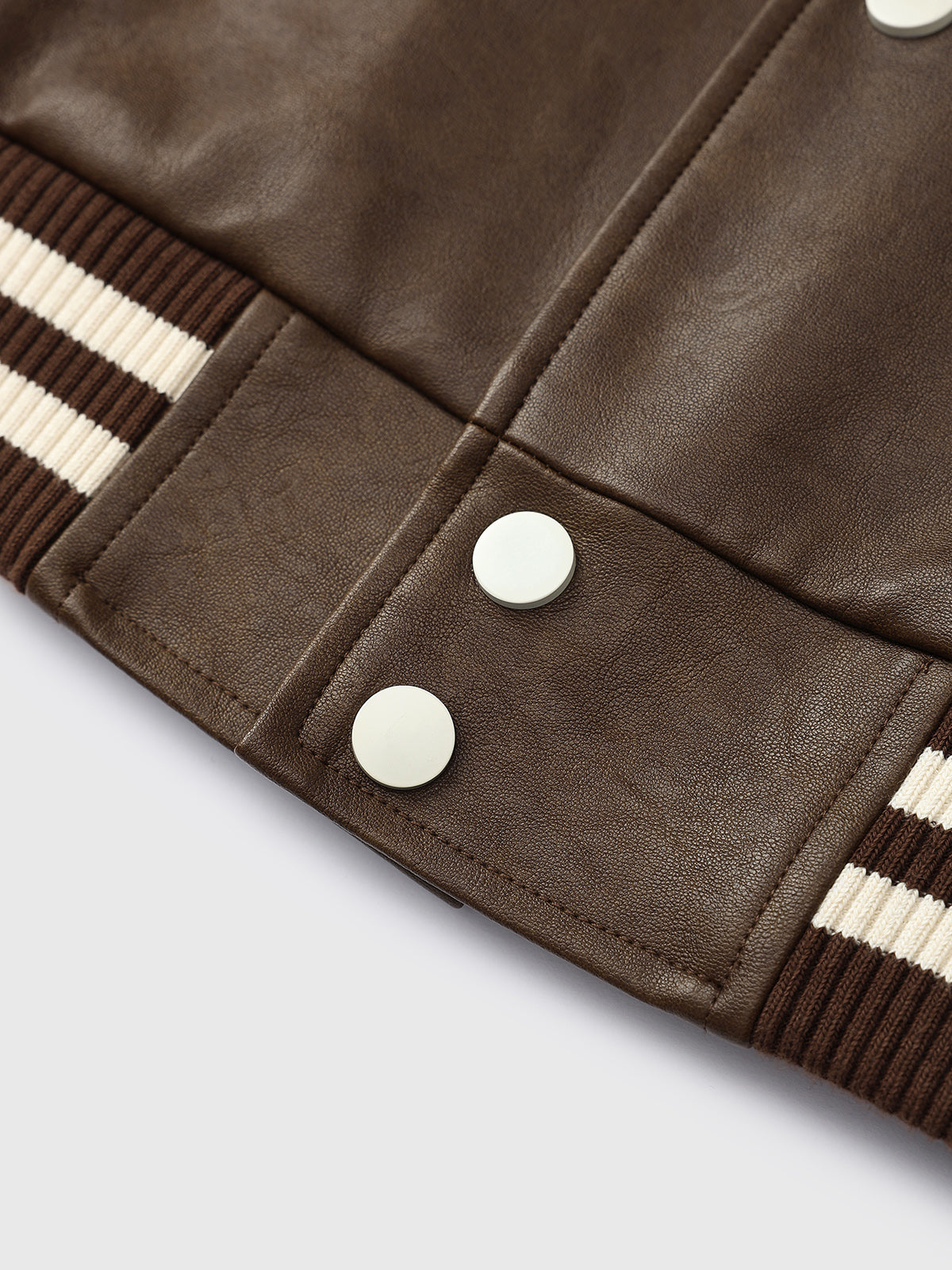 Backstage Echo Varsity Jacket - Cocoa Cream